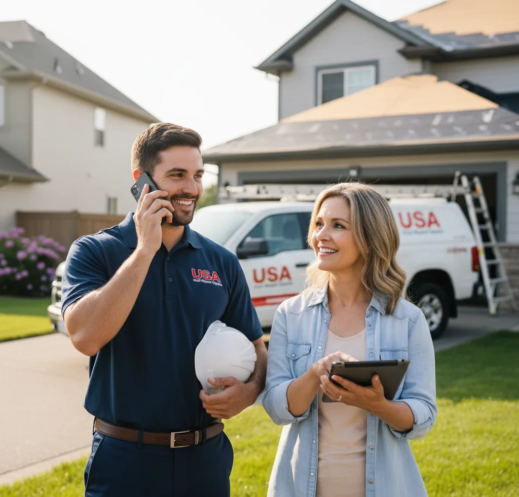 USA Roof Repair Experts customer support in Ecru